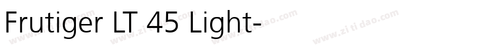 Frutiger LT 45 Light字体转换